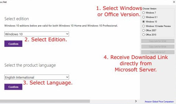 Tool per scaricare ISO ufficiali Windows e Office 3