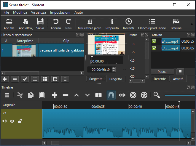 shotcut video editing software voice