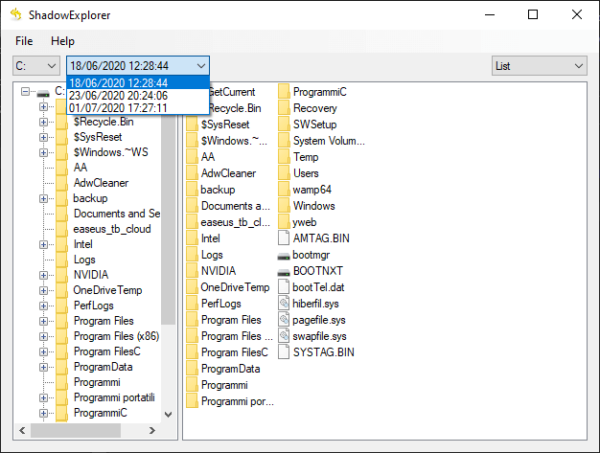 Recuperare file con ShadowExplorer per Windows 24